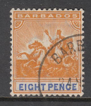 Barbados 1905 8d Seal Of Colony Sg 142 Cv £130
