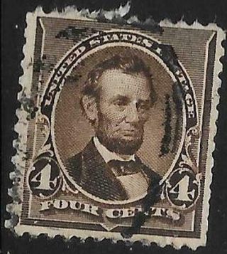 Xsb134 Scott 222 Us Stamp 1890 4c Lincoln