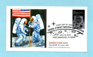 U.  S.  Fdc Calle Cachet - Commemorating The 1969 Moon Landing No.  1