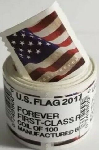 Usps 2017 Forever Us Flag Postage Stamps,  Roll Of 100 - -