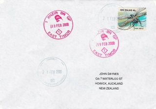2000 Zealand Forces East Timor 1 Rnzir Bn Gp Dated Cancel Cover 3 199