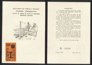 Brazil Silver Jubilee Of National Steel Company Souvenir Card Mnh Sg 1137