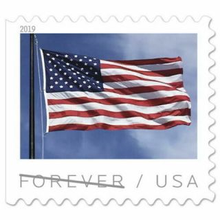 Roll /Coil of 2019 US FLAG USPS FOREVER Postage Stamps Mfg by BCA 5343 2