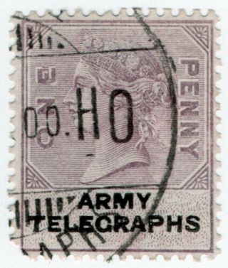 (i.  B) Qv Telegraphs : Army Telegraphs 1d (cookhouse - Boer War)