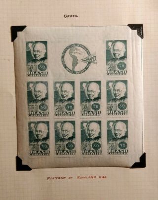 Brasil 1937 Stamp Exhibition Miniture Sheet