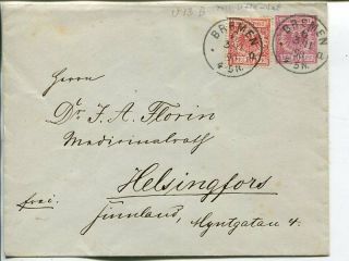 Germany Uprated Stationery Cover To Finland,  Bremen 1890