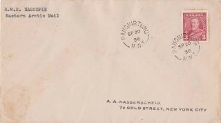 Canada 1936 Rms Nascopie Eastern Arctic Mail From Paingirtung/nwt To York
