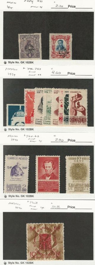 Mexico,  Postage Stamp,  746 - 53,  760 - 3,  484,  491 Hinged,  Dkz