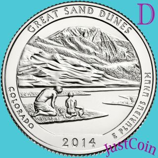 2014 - D Great Sand Dunes National Park (co) Quarters Uncirculated From U.  S.