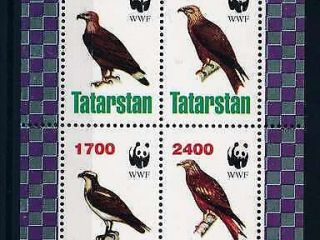 [53498] Tatarstan Private Issue Birds Vögel Oiseaux Ucelli Wwf Sheet Mnh