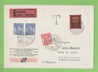 Liechtenstein 1945 Cover To 