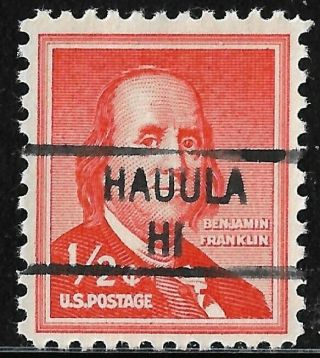 Precancel Hauula Hawaii Sc 1030 - Light Hinge Remnant