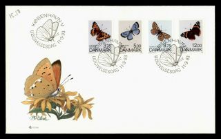 Dr Who 1993 Denmark Butterfly Fdc Pictorial Cancel C130054