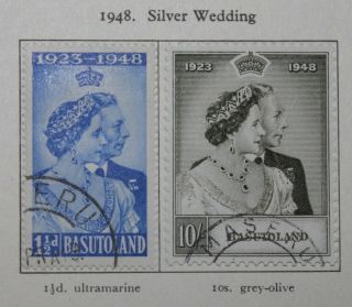 Basutoland Kgvi 1948 Royal Silver Wedding Set (2) Sg36 - 37 Fine.