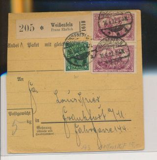 Lk74536 Germany 1922 Fine Cover With Cancels