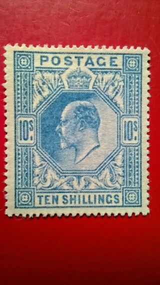 1902 - 1910 King Edward Vii 10 Shillings Stamp - Details