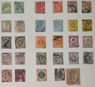 Gb King Edward Vii Set Of 29 Unchecked Stamps (nol1045)