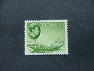 Seychelles Kgvi 1938 1r Yellow - Green Sg146 Mm