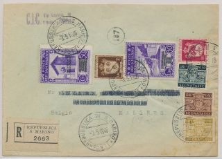 Lk52960 San Marino 1946 To Mechelen Registered Cover
