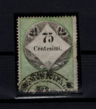 P107821/ Lombardy Venetia – Postal Fiscals Mi 6 Ii Obl /