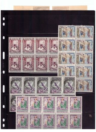 Laos Stamps 1959 - Block Of 10 - Theater Education - Complete Set