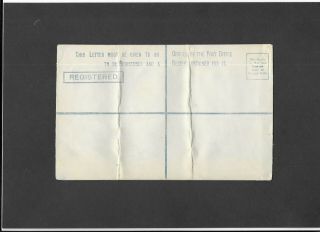 GB Stationery 1879 QV 2d blue ' SPECIMEN ' ovpt Registered Envelope size H RP6 2
