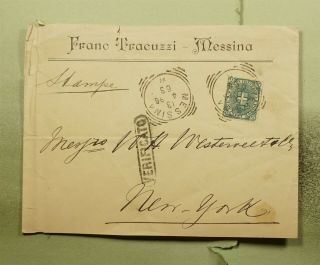 Dr Who 1896 Italy Messina Registered To Usa E66348
