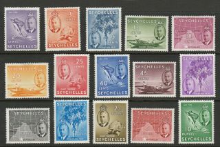 Seychelles 1952 George Vi Definitive Set Complete X15 Mm