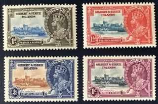 Gilbert & Ellice Islands - 1935 Silver Jubilee,  Set Of 4 Stamps,  Sg 36 - 39,  Mnh