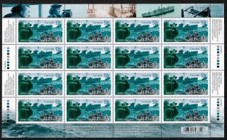 Canada Stamps - Full Pane Of 16 - Battle Of The Atlantic 2107 - Mnh