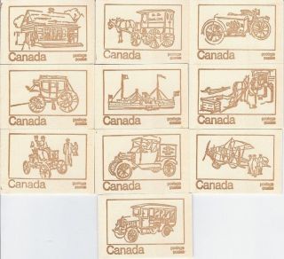 Canada 1971 Centennial Booklet Uni Bk69f - Set Of 10 Different Covers - Cv $25.  00