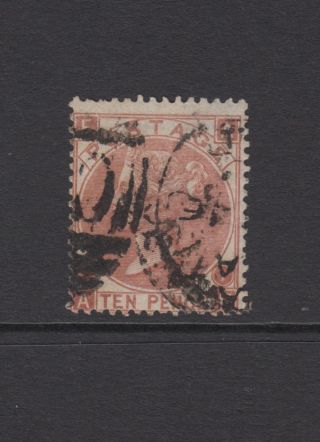 Gb Qv 10d Red - Brown Sg112 Abroad At Valparaiso Chile C30 1867 Stamp Sgz81