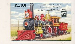 D003856 Isle Of Man Prestige Booklet Mnh Union Pacific Railroad Train