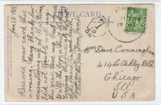 Ireland: 1918 Underpaid Picture Postcard To Usa With Athlone Postmark (c41969)
