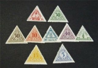 Nystamps Bolivia Stamp J1 - J9 Og H $33