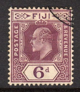 Fiji Kevii 1906 - 12 (wmk Multi Ca) 6d Dull Purple Sg121