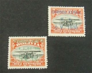 Nystamps Bolivia Stamp C11.  C12 Og H $40