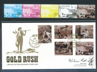 Zealand 2006 Gold Rush Color Separation Proofs,  Limited Edition Fdc Vf