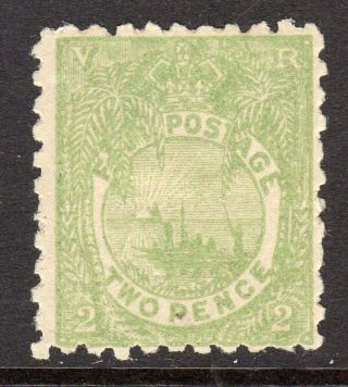 Fiji 1891 - 1902 (p10) 2d Pale Green Sg78 M/mint (high Cat)