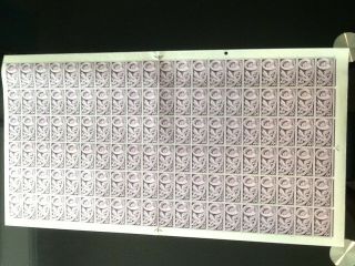 Qe2 1958 Games 3d Value In Complete Sheet Of 120 Never Hinged