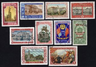Russia Ussr 1954 Set Of Stamps Zagor 1668 - 1677 Cv=6$