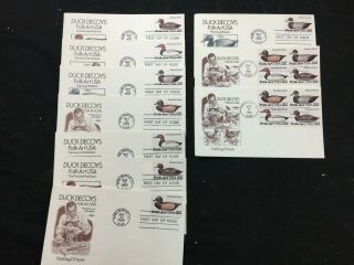 Treasure Coast Tcstamps 17x Folk Art Duck Decoys First Day Issue Covers 544