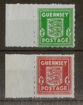 Guernsey 1942 Banknote Pair Sg4 - 5 Mnh Cat£50