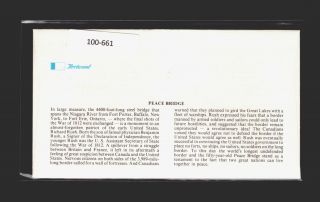 A2ZED US FDC 1977 1721 PLATE BLOCK FLEETWOOD THE PEACE BRIDGE US & CANADA NY 2
