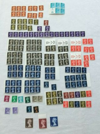 Job Lot X 163 Pre - Decimal Stamps Definitives Queen Elizabeth Ii Gb S243