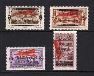 Lebanon 1928 Complete Air Mail Set - Og Mh - Sc C21 - C24 Cats $50.  00