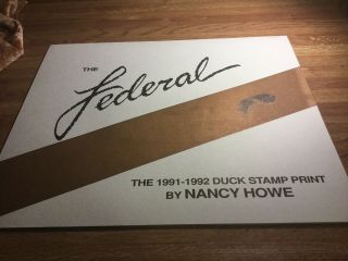 1991 - 92 Us Federal Goose Stamp & Print Both Signed By Artist Nancy Howe Ed
