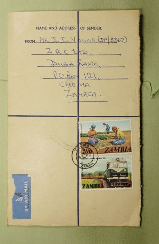 Dr Who 1977 Zambia Choma Registered Airmail To Jersey E43273