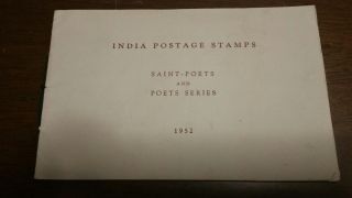 India 1952 Saint Poets Complete And Poets Series Mounted In Booklet.