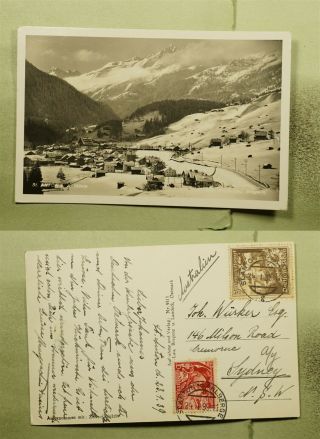 Dr Who 1939 Germany St Anton Postcard To Australia E48287